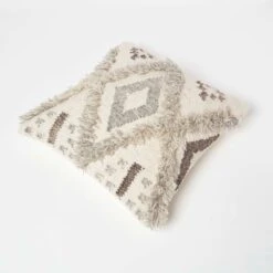 Alta Handwoven Tufted Beige Kilim Cushion 45 X 45 Cm -Best Homeware Store sf2238 5