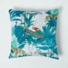 Teal Jungle & Parrot Velvet Filled Cushion 46 X 46 Cm -Best Homeware Store sf2246 1