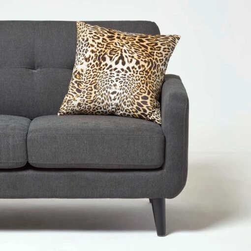 Leopard Print Velvet Filled Cushion 46 X 46 Cm -Best Homeware Store sf2249 3