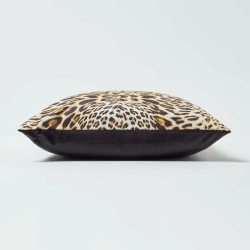 Leopard Print Velvet Filled Cushion 46 X 46 Cm -Best Homeware Store sf2249 4