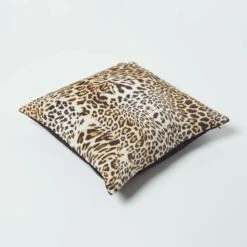 Leopard Print Velvet Filled Cushion 46 X 46 Cm -Best Homeware Store sf2249 5