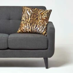 Tiger Print Velvet Filled Cushion 46 X 46 Cm -Best Homeware Store sf2250 3