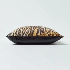 Tiger Print Velvet Filled Cushion 46 X 46 Cm -Best Homeware Store sf2250 4