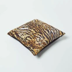 Tiger Print Velvet Filled Cushion 46 X 46 Cm -Best Homeware Store sf2250 5