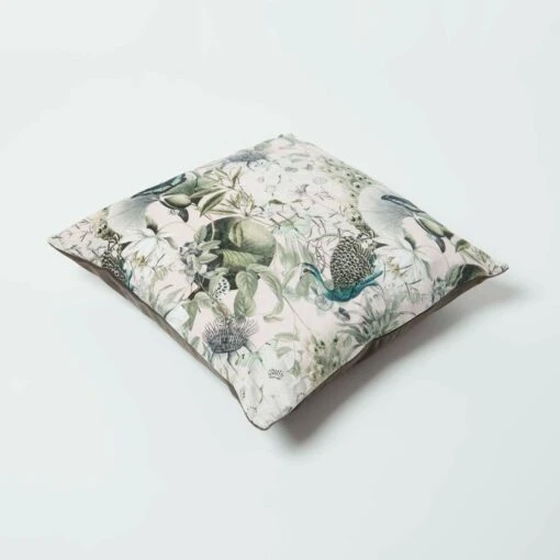 Floral Butterfly Garden Pink Velvet Filled Cushion 46 X 46 Cm -Best Homeware Store sf2253a 5