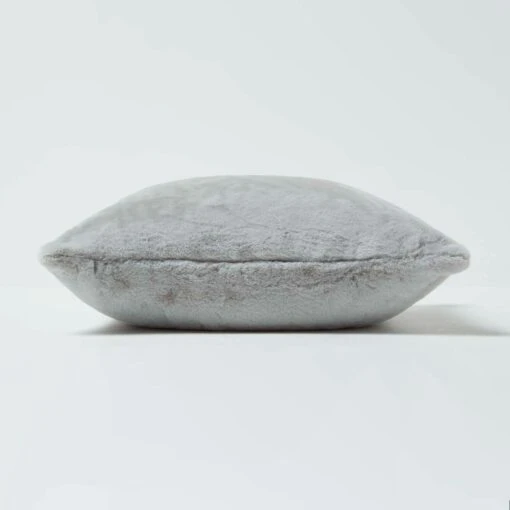 Soft Touch Faux Fur Grey Filled Cushion 46 X 46 Cm -Best Homeware Store sf2254c 4