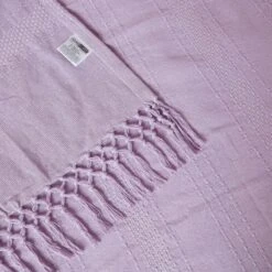 Kashi Lilac Cotton Throw With Tassels -Best Homeware Store sf2266a 5 3