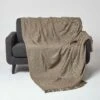 Malda Brown & Natural Cotton Throw With Tassels -Best Homeware Store sf2270b 1 3