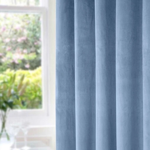 Thermal 100% Blackout Blue Velvet Curtains -Best Homeware Store sf2273 2 2