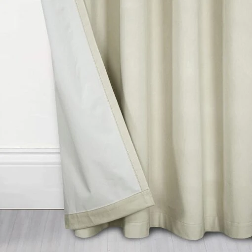 Thermal 100% Blackout Cream Velvet Curtains -Best Homeware Store sf2274 3 6