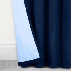 Thermal 100% Blackout Navy Velvet Curtains -Best Homeware Store sf2277 3 3