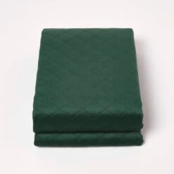 Diamond Quilted Green Velvet Bed Throw -Best Homeware Store sf2287 2