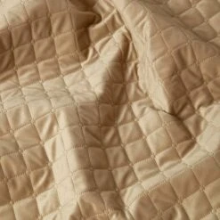 Diamond Quilted Beige Velvet Bed Throw -Best Homeware Store sf2290 4