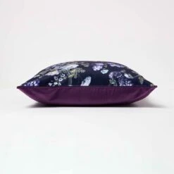 Floral Midnight Garden Purple Filled Velvet Cushion 46 X 46 Cm -Best Homeware Store sf2316 4