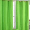 Cotton Plain Green Ready Made Eyelet Curtain Pair -Best Homeware Store solid green curtain set shot