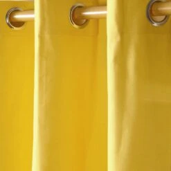 Best Homeware Store -Best Homeware Store solid yellow curtain close up shot