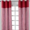 Thick Red Stripe Ready Made Eyelet Curtain Pair -Best Homeware Store thick red stripe ready made eyelet curtain pair 1