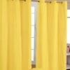 Cotton Gingham Check Yellow Ready Made Eyelet Curtains -Best Homeware Store yellow